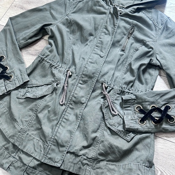 Maurices Military Utility Anorak Lace Up Jacket - Picture 4 of 14